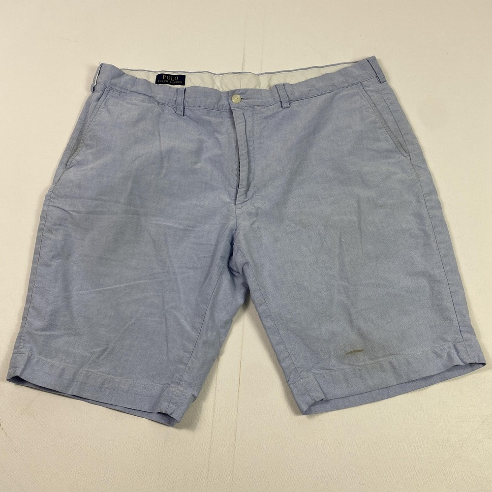 Polo Ralph Lauren Shorts Mens 40 Classic Chino Flat Front Summer Stain Flaws